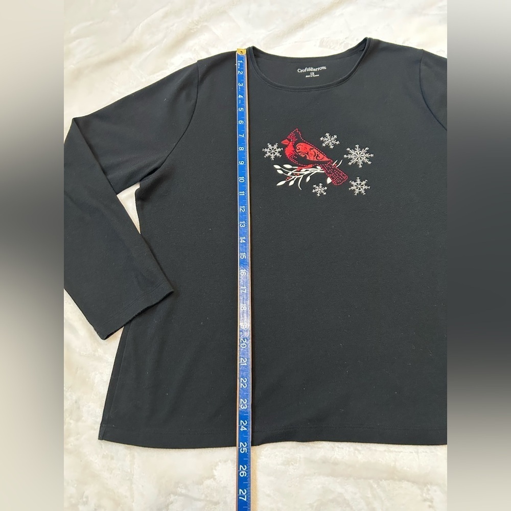 Croft & Barrow Cardinal Long Sleeve Top - Picture 7 of 8